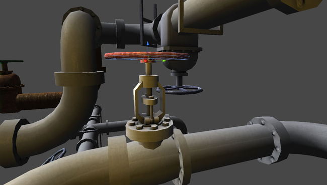 地下水道管道模型生锈的水管煤气管道