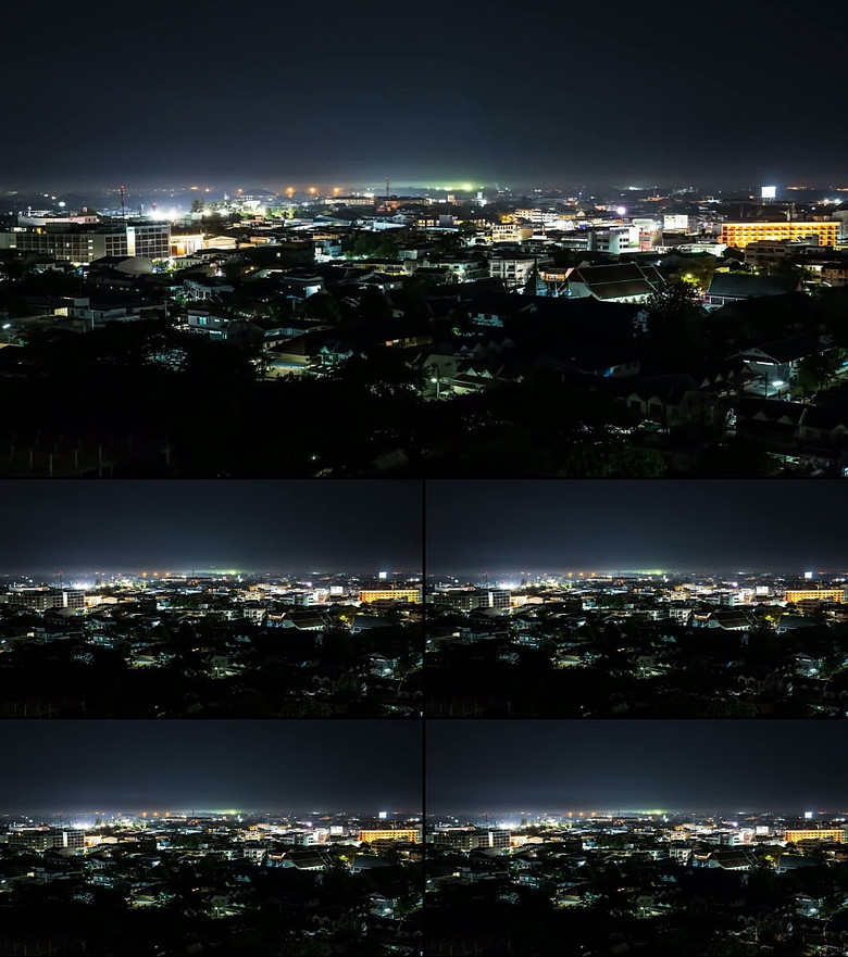 城市夜景航拍视频素材