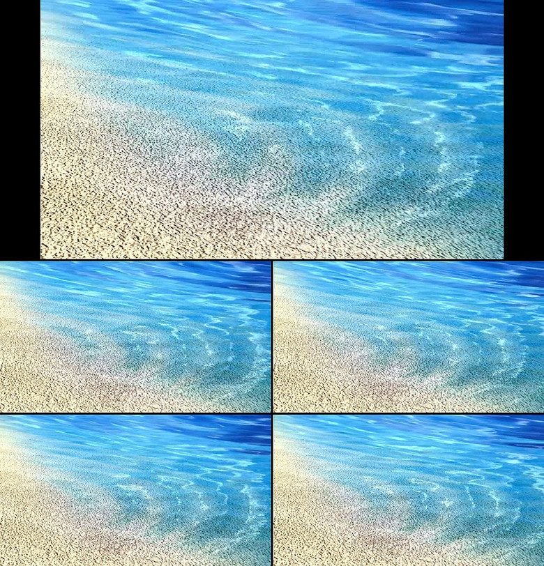 清澈海水沙滩视频模板素材 高清格式下载 视频4.14MB 动态 特效 背景 背景视频大全 