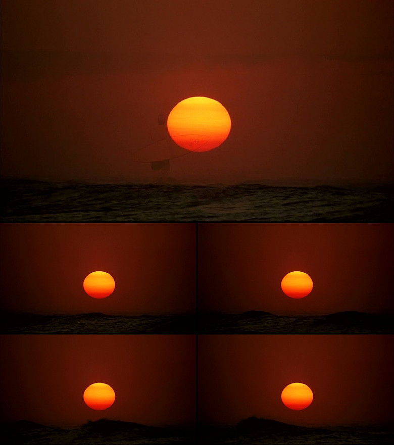 海边太阳太阳升起日落实景拍摄视频素材