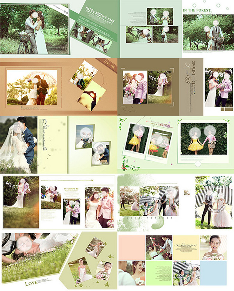 婚纱册排版_婚纱入册照片排版设计(3)
