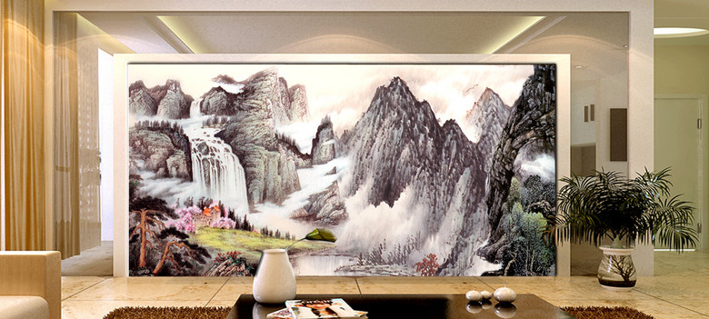 山水画图片高清大图欣赏 true
