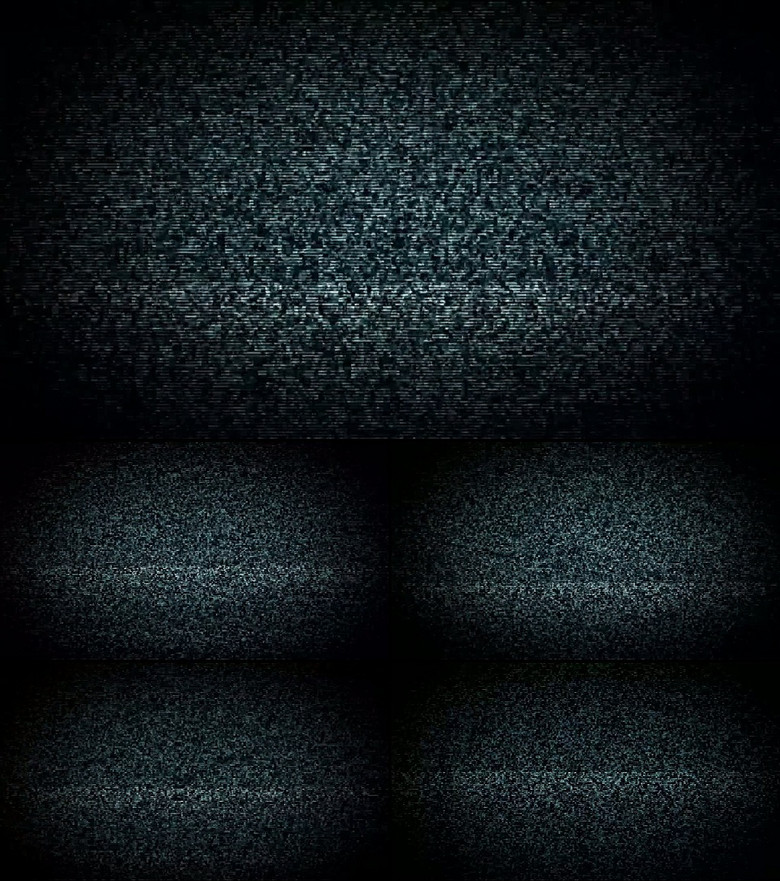 电视机花屏雪花噪点效果没信号高清视频素材模