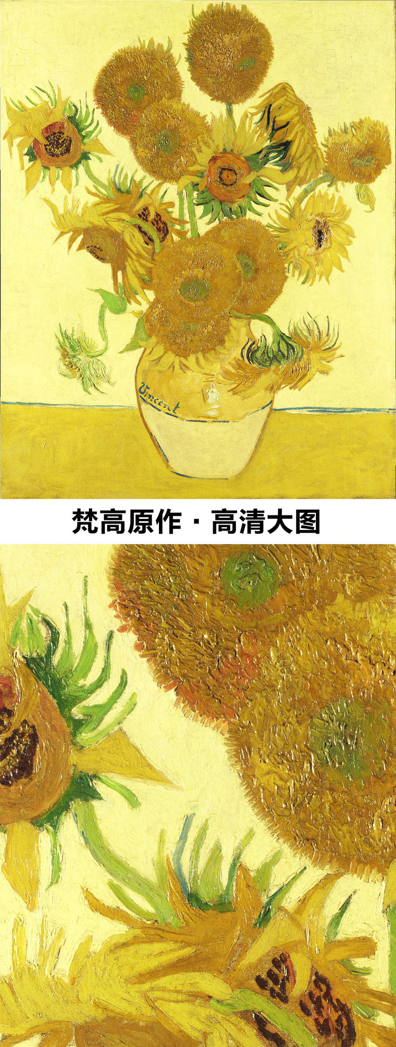 原创梵高向日葵高清大图静物油画版权可商用