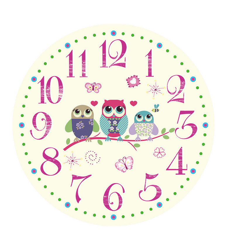 卡通猫头鹰钟面设计模板下载(图片编号:13904