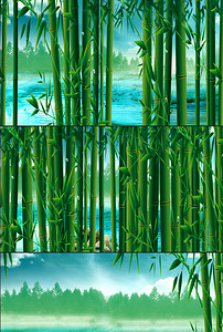 竹林写意歌曲紫竹调笛子表演背景视频素材模板