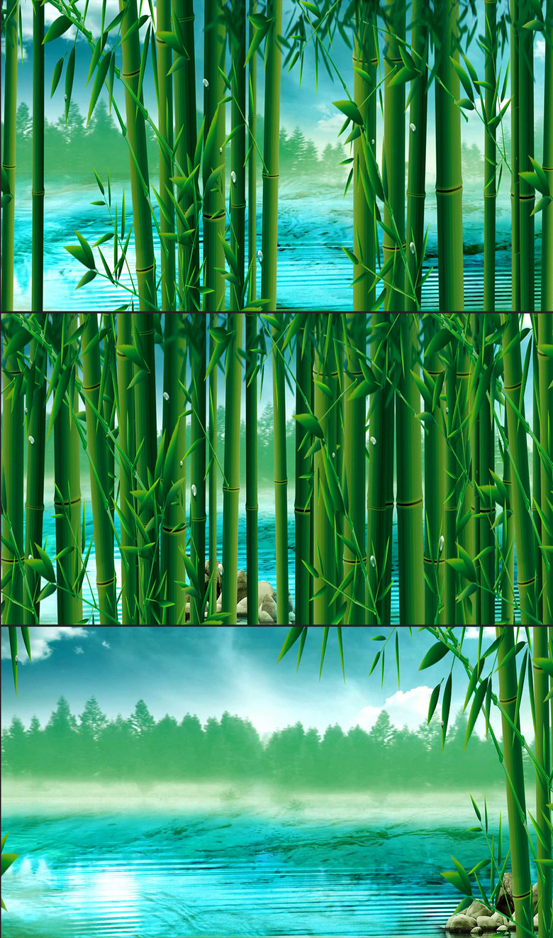 竹林写意歌曲紫竹调笛子表演背景视频素材模板