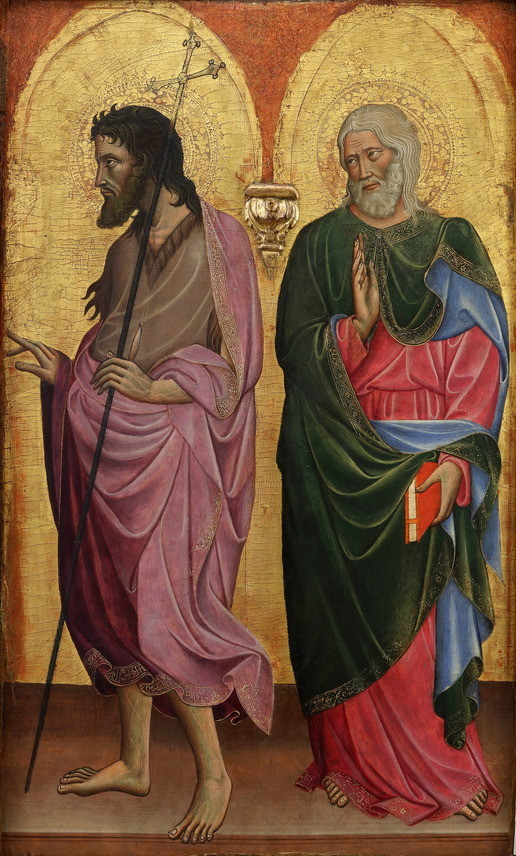 欧美复古油画怀旧壁画两位老者圣人宗教人物