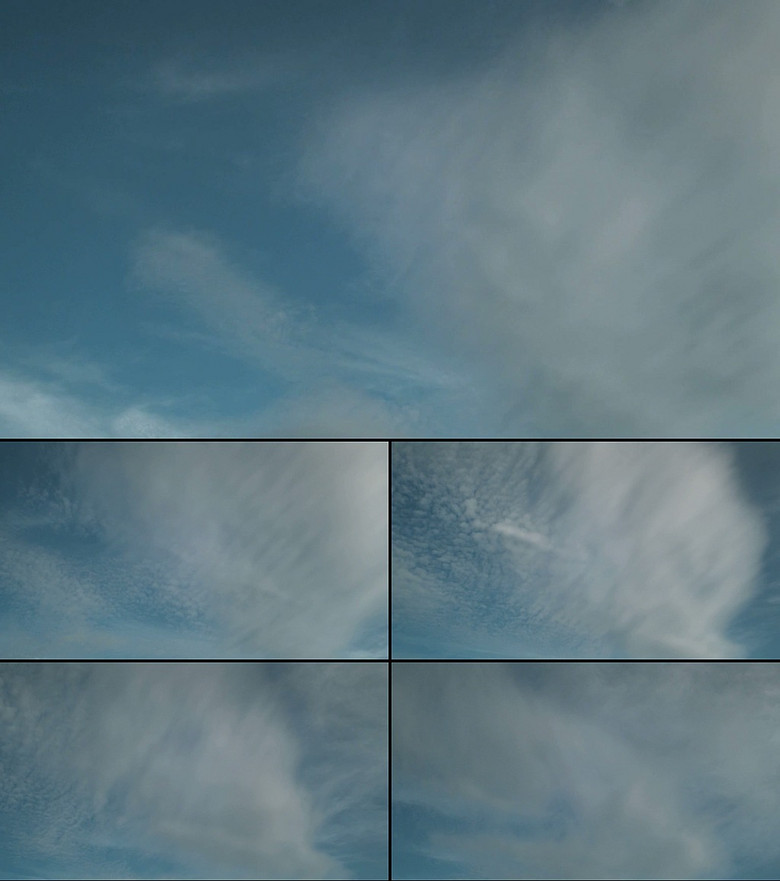 蓝天白云变化高清实拍素材