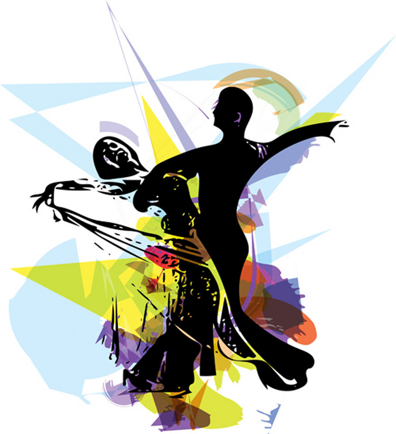 男女双人舞矢量图模板下载(图片编号:1405800