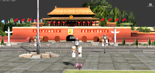 城市赛车游戏场景系列1北京故宫天安门模板下
