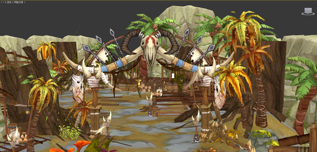 游戏场景13古代战争营地野人原始部落模板下