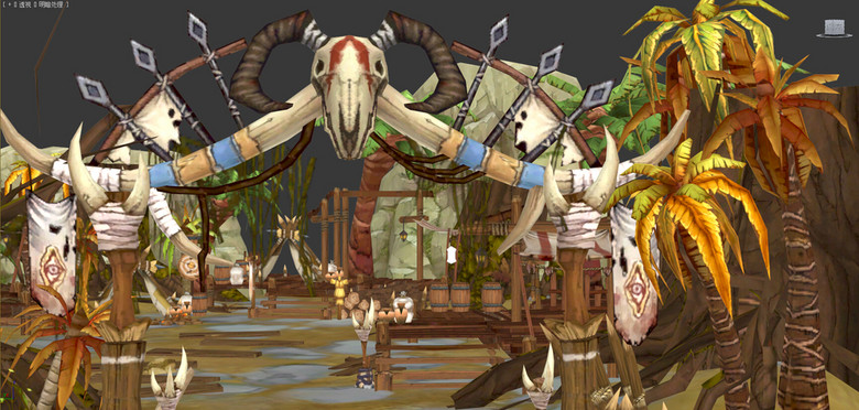 游戏场景13古代战争营地野人原始部落模板下