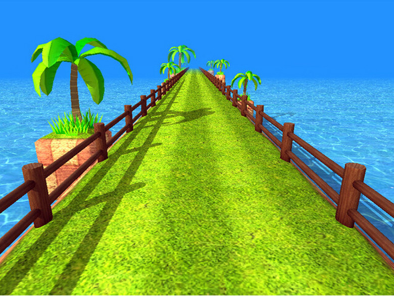 卡通跑酷草地公路赛元素模型模板下载(图片编