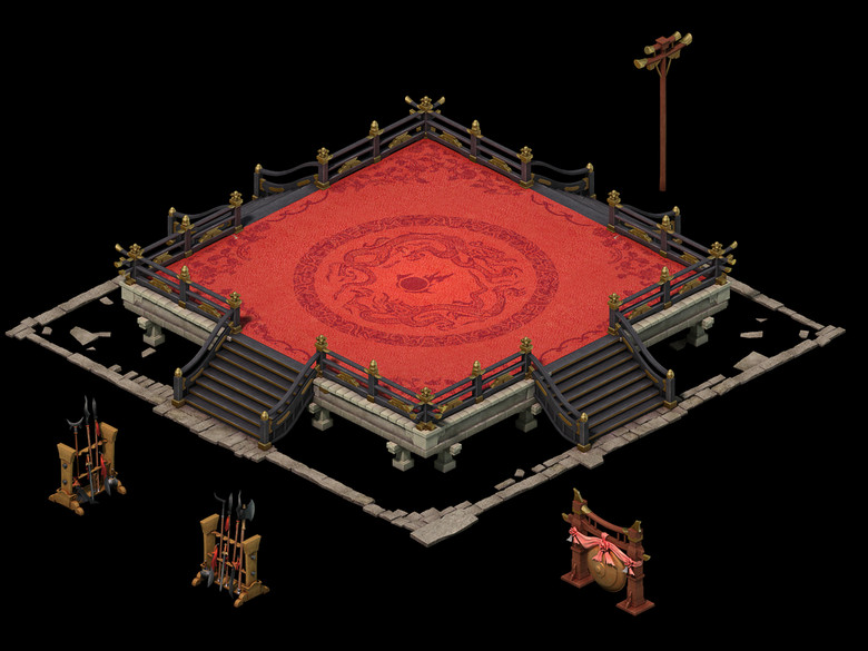 古代比武擂台3d模型