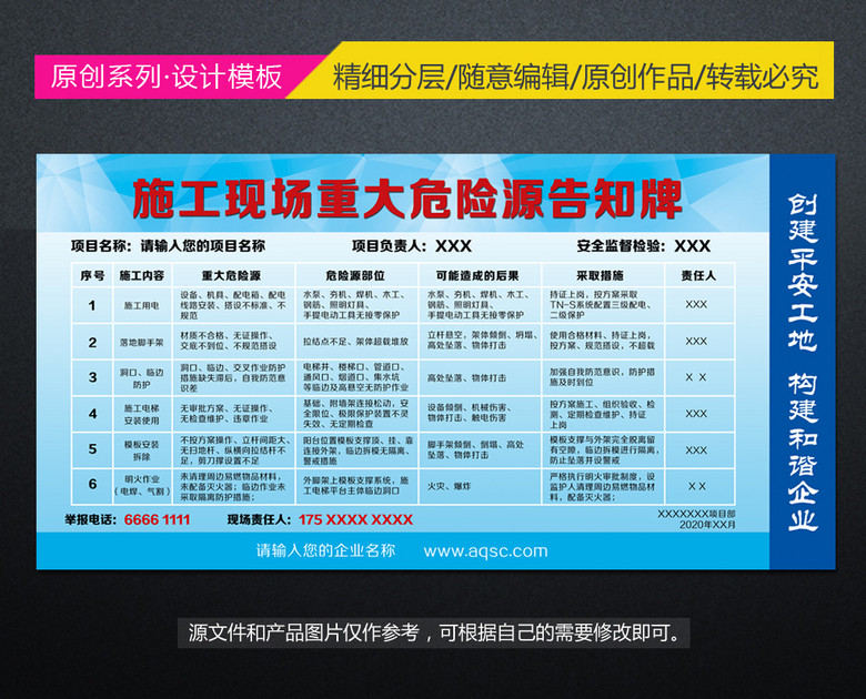 施工现场危险源告知牌