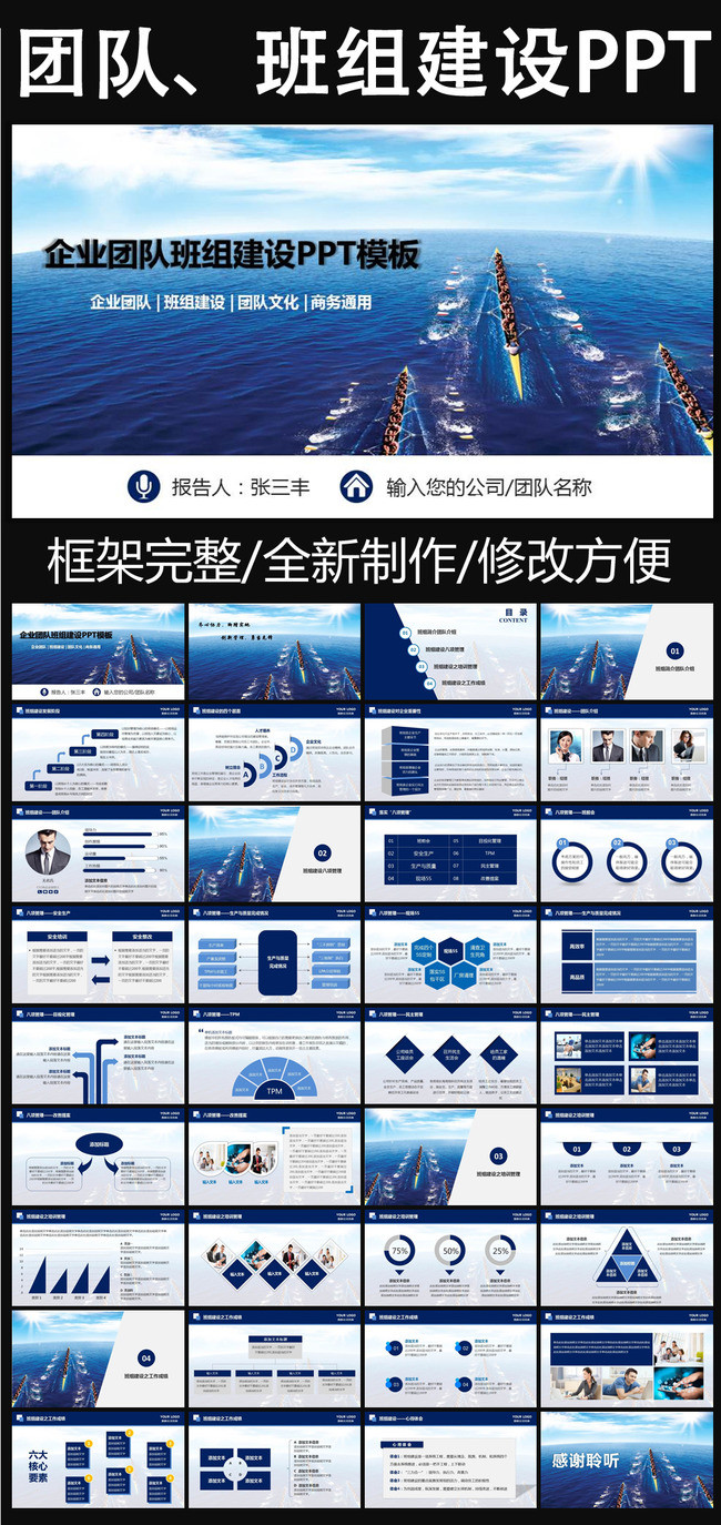 企业文化班组建设合作职场团队建设ppt 互联网ppt模板