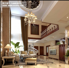 现代欧式家装3D室内效果图