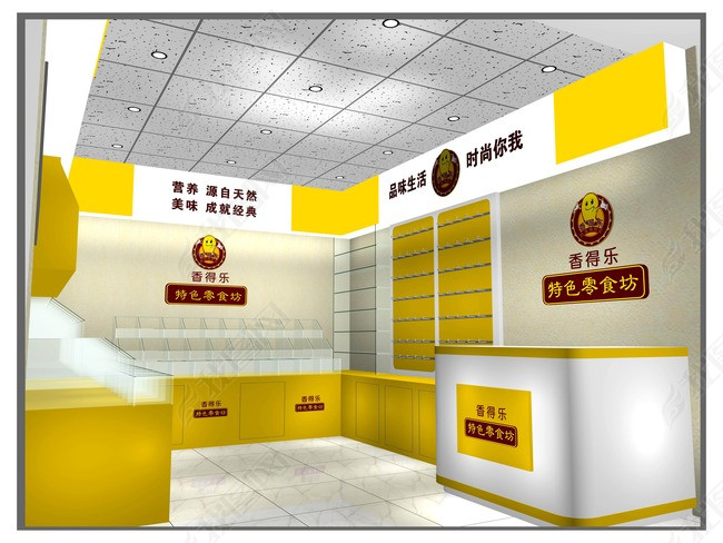小吃零食店3D模型