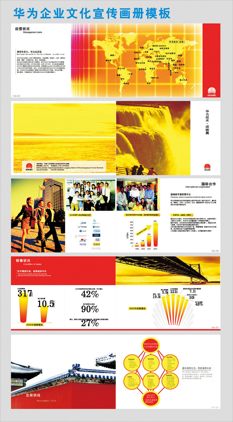华为企业文化宣传画册模板模板下载(图片编号