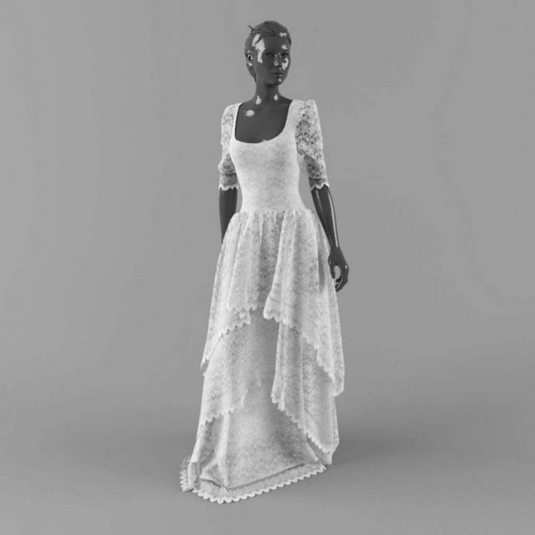 婚纱3d模型_3d打印模型