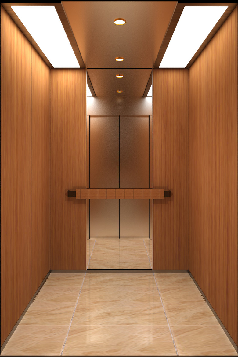 电梯效果图木纹