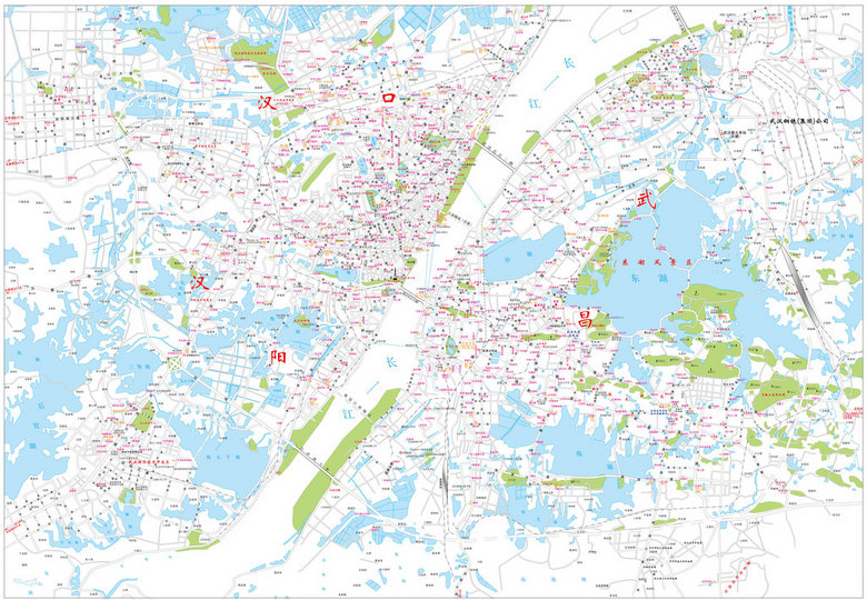 武汉市地图矢量版超清大图模板下载(图片编号