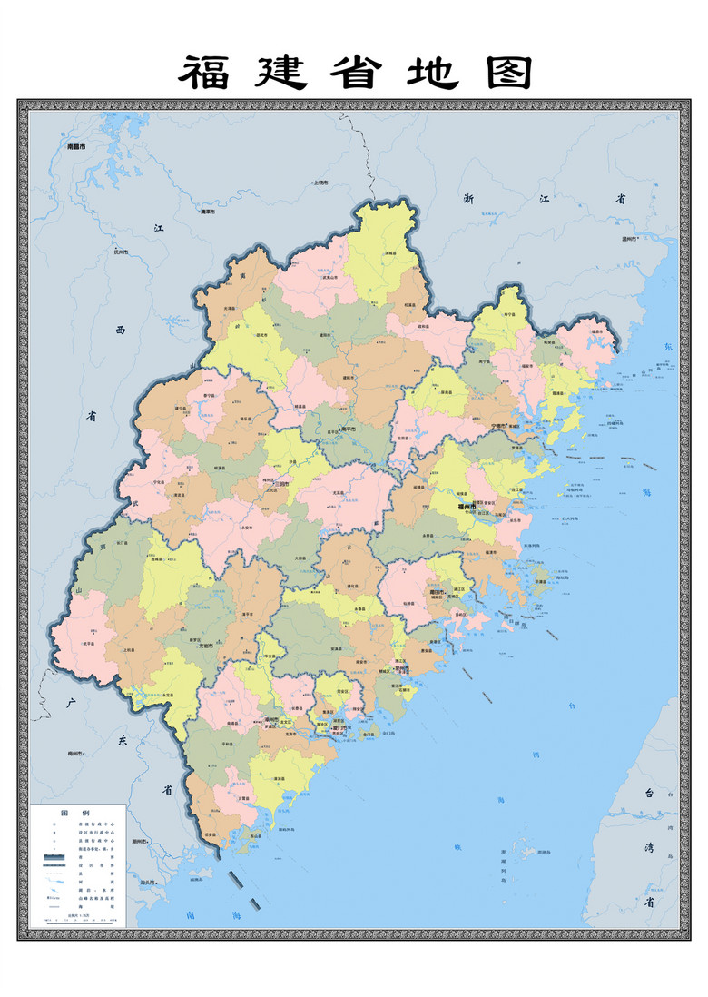 福建省地图高清版大图带边框模板下载(图片编号:14673631)_福建地图