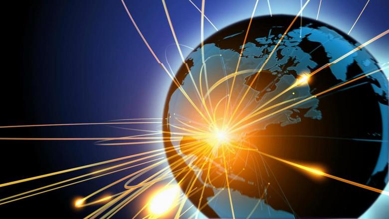 地球光线光效转动特效-视频素材