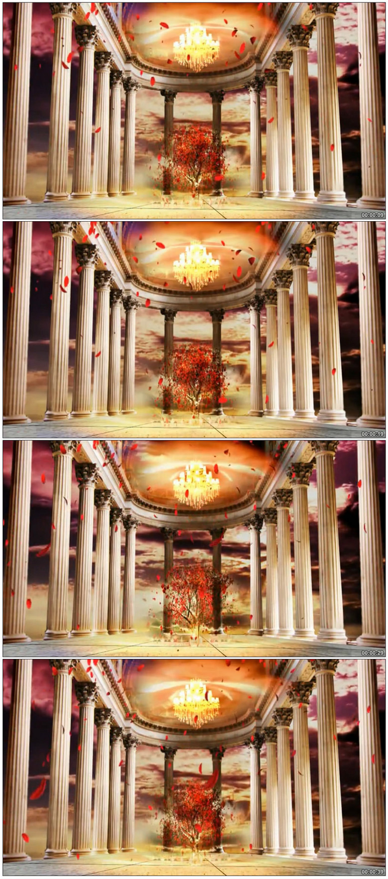 唯美荧光梦幻宫殿婚礼led