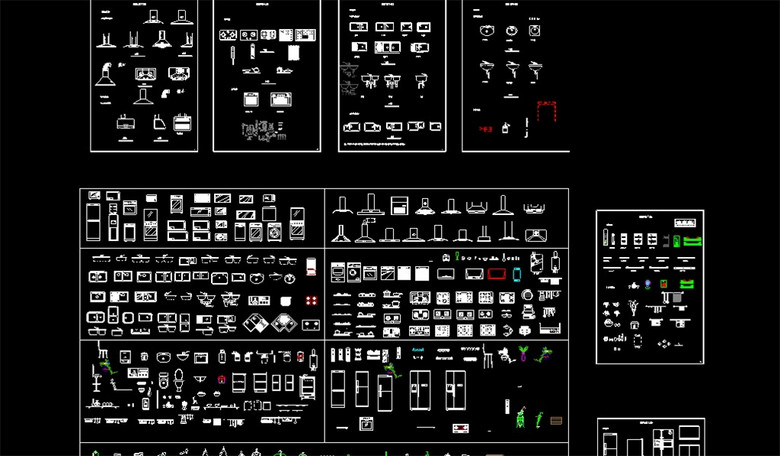 cad家用电器橱柜设计素材图块模板下载(图片编