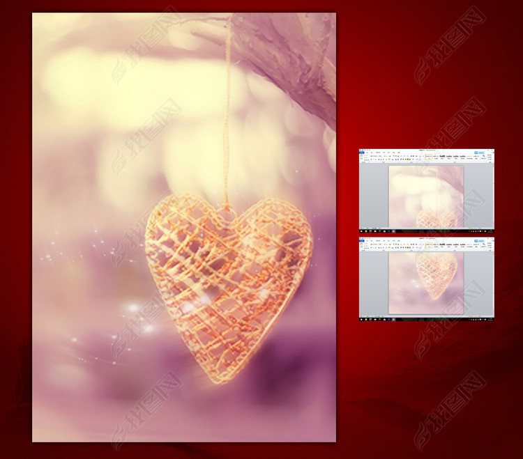 爱心文档背景模板下载_word|doc格式素材(图片