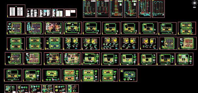 CAD消防排水系统整套施工图纸工程计算书模