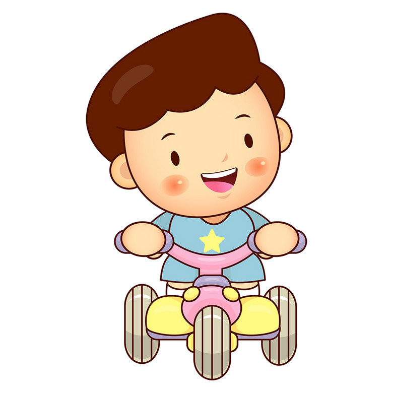 可爱小男孩骑小车模板下载(图片编号:1482886