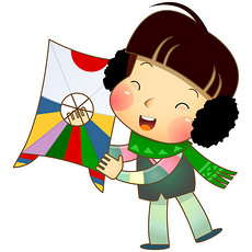 小孩放风筝图片素材_小孩放风筝图片素材下载