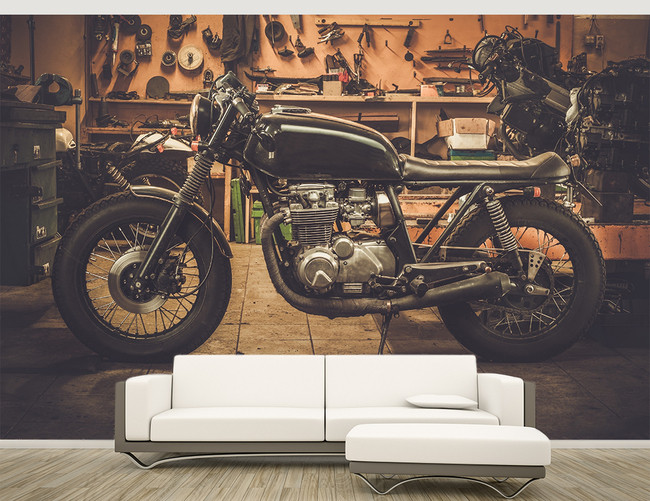 复古摩托哈雷摩托维修店效果图(图片编号:148