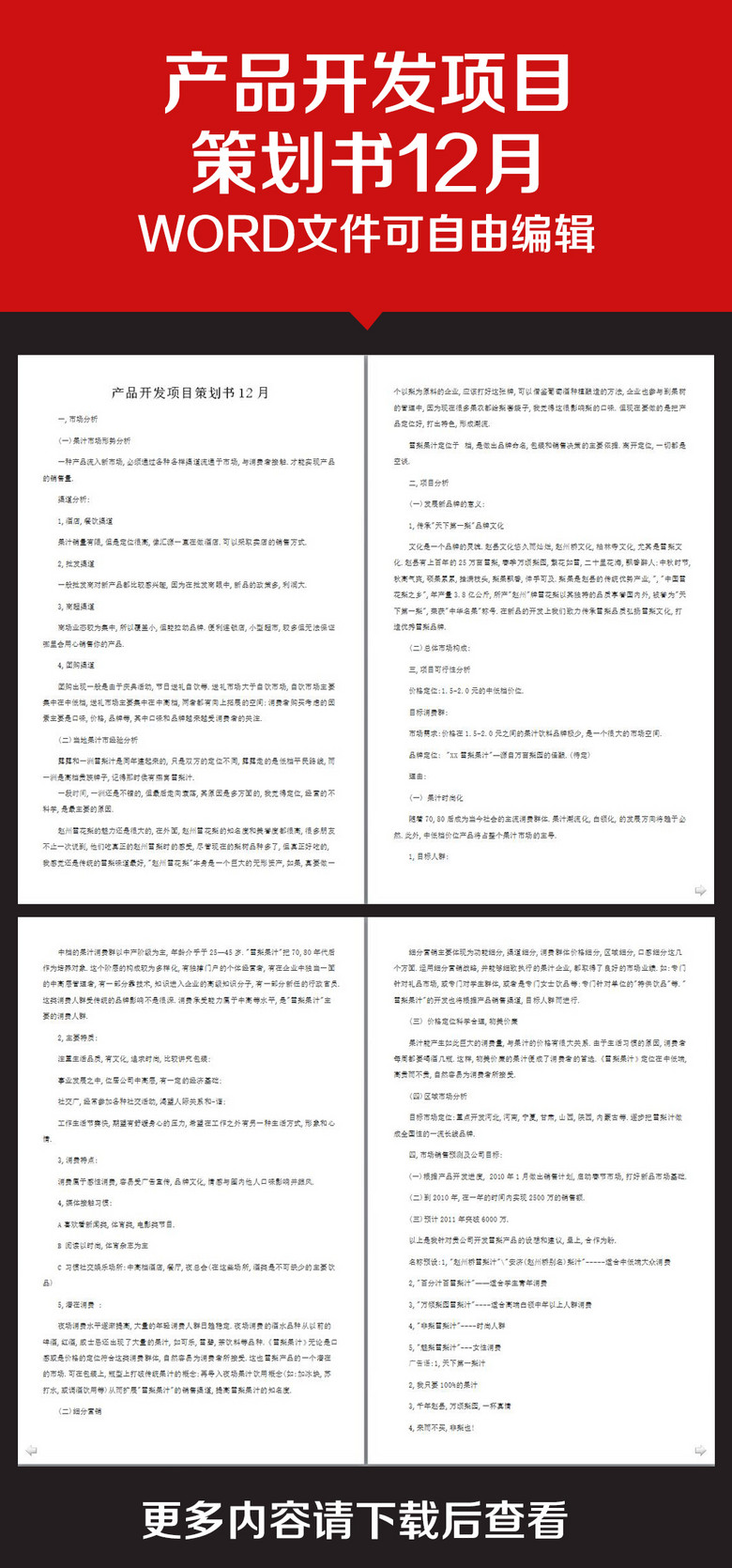 企业办公服务产品开发项目策划书12月