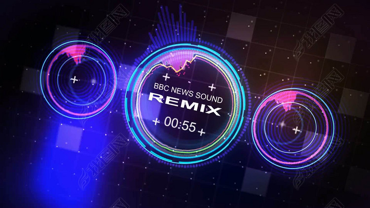 超炫DJ圆环光效科技60秒倒计时