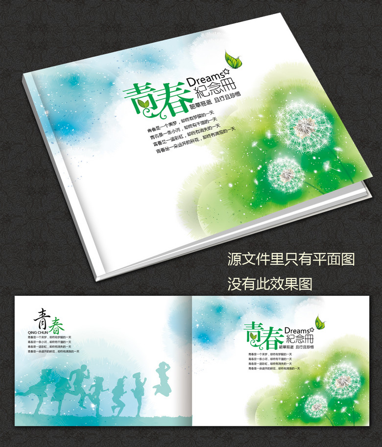 蒲公英毕业相册封面图片设计素材_高清psd模板下载(9.