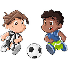 踢足球卡通图片素材_踢足球卡通图片素材下载