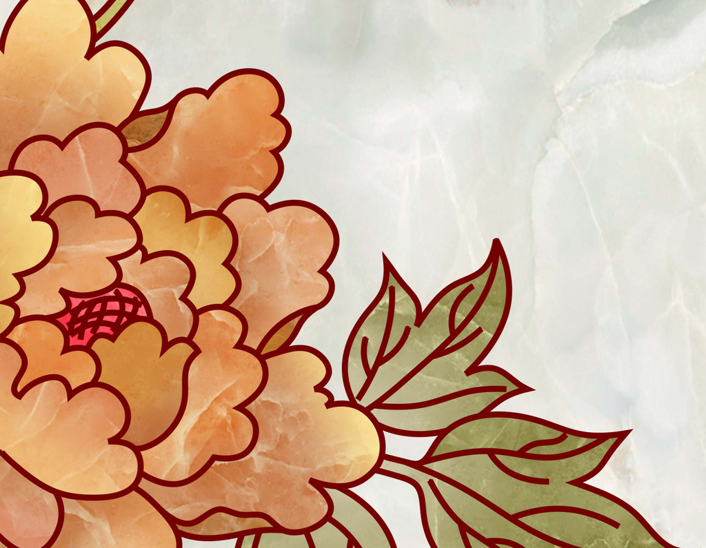 欧式花纹大理石水刀玉石电视背景墙