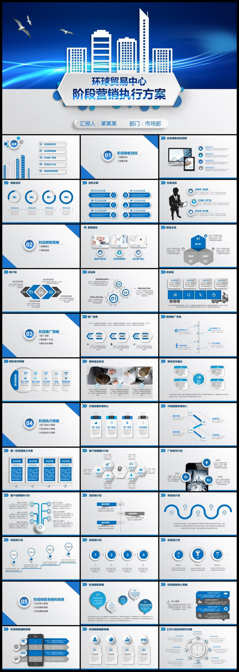 房地产销售阶段营销执行方案计划PPT模板模板