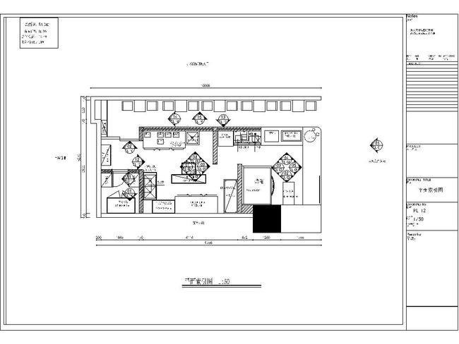 面包店烘焙店蛋糕房cad装修设计施工图模板下