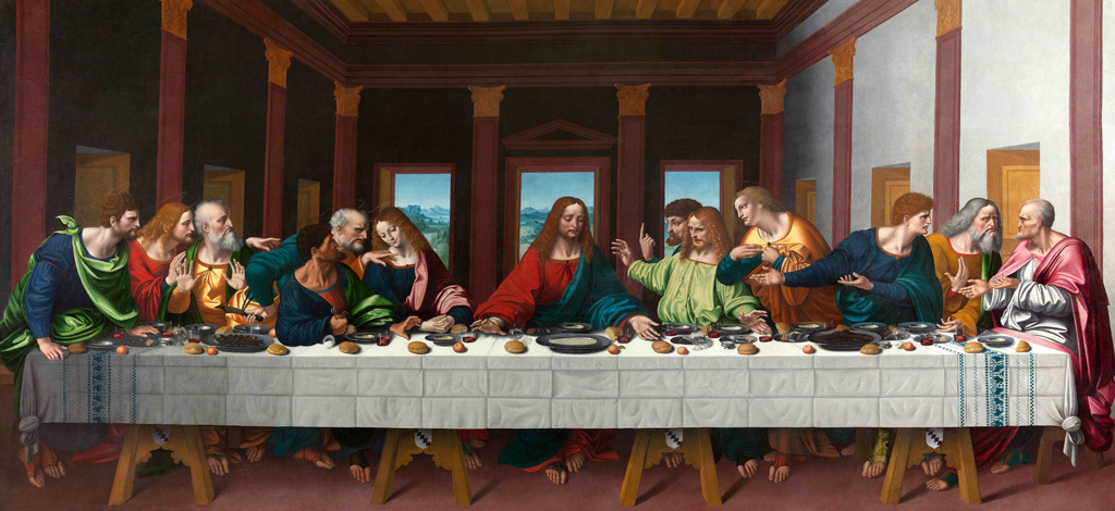 原创达芬奇最后的晚餐油画大图版权可商用