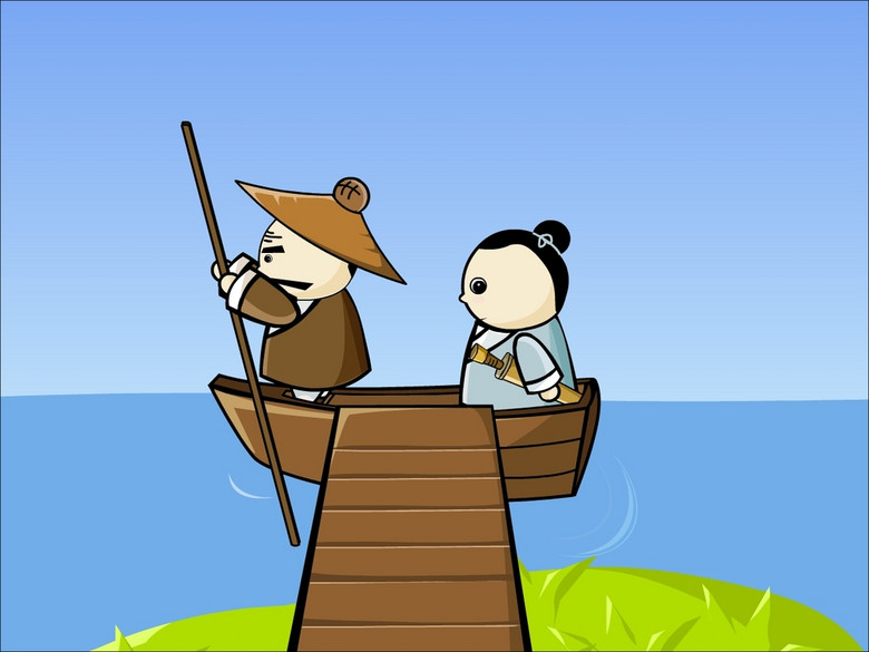 成语故事刻舟求剑flash源文件模板下载(图片编