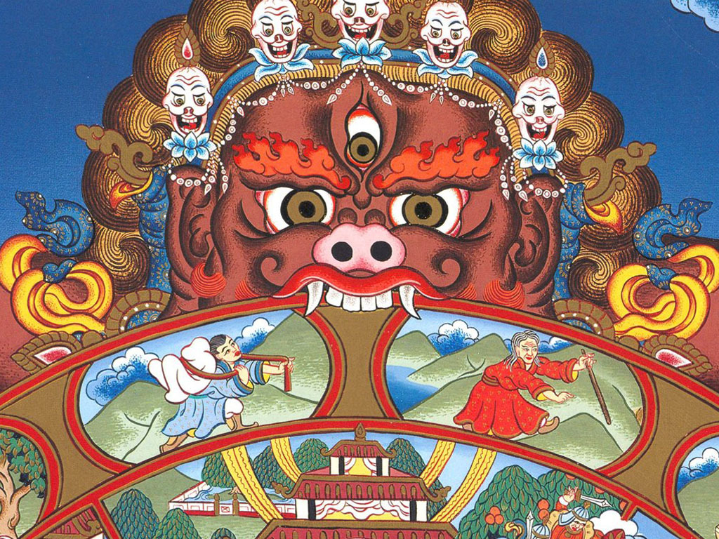 高清唐卡六道轮回图