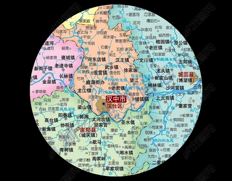 汉中市地图高清版大图