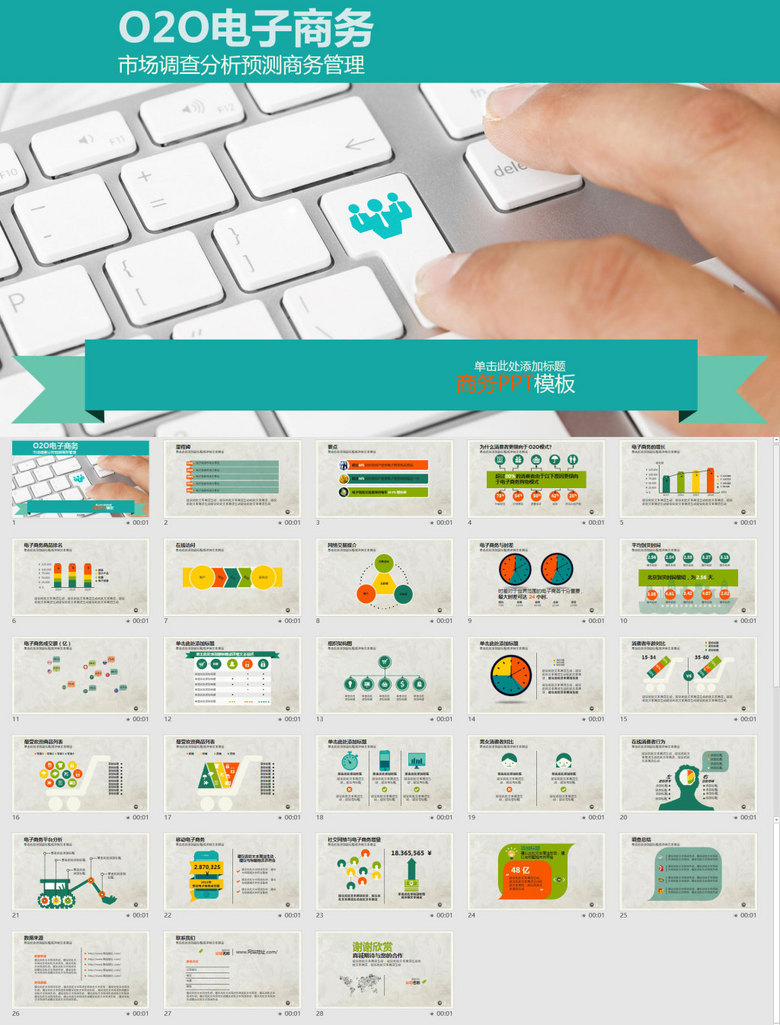 电子商务市场调查分析预测商务管理PPT模板下