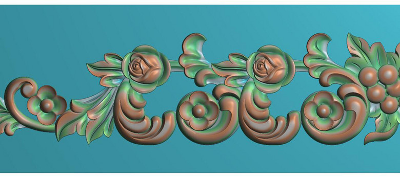 欧式西洋花门头花尺寸754-100高清图片下载(图