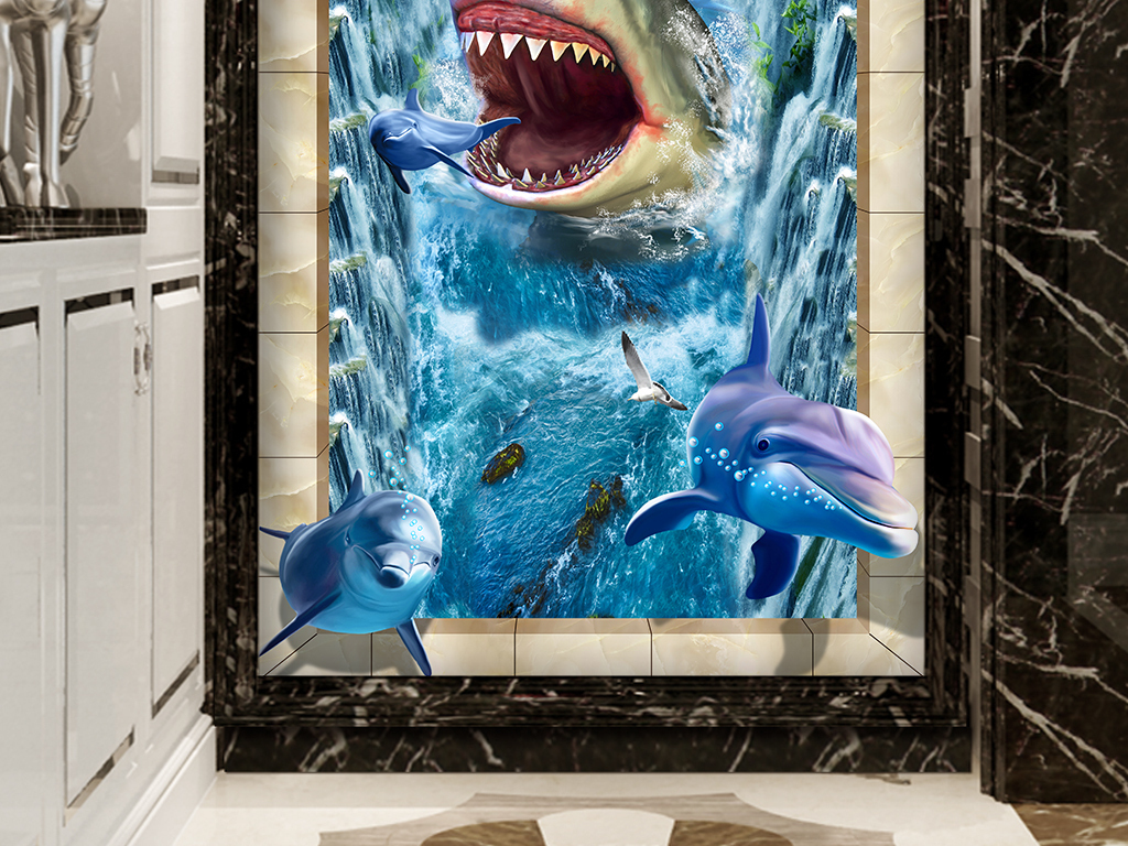 我图网提供精品流行鲨鱼海豚瀑布3D立体玄关电视背景墙壁画素材下载,作品模板源文件可以编辑替换,设计作品简介: 鲨鱼海豚瀑布3D立体玄关电视背景墙壁画 位图, RGB格式高清大图,使用软件为 Photoshop CC(.psd)